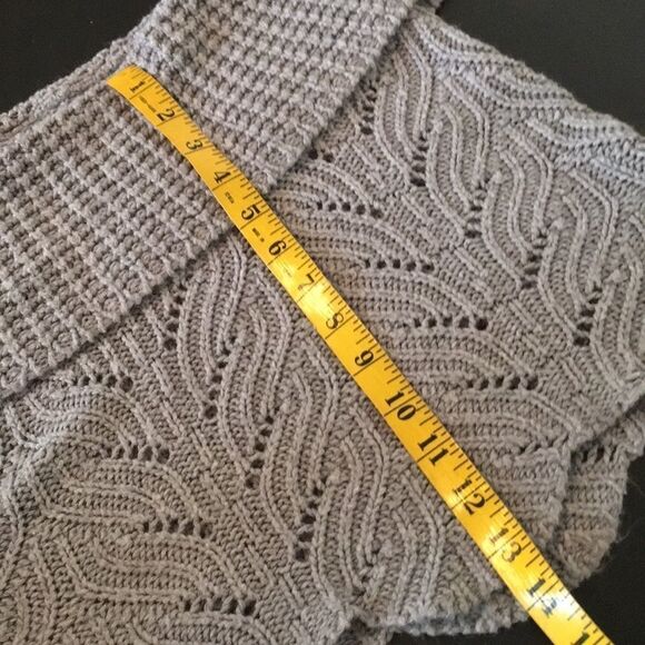 Vintage Say What? USA Cropped Sweater Poncho OS - Picture 5 of 7